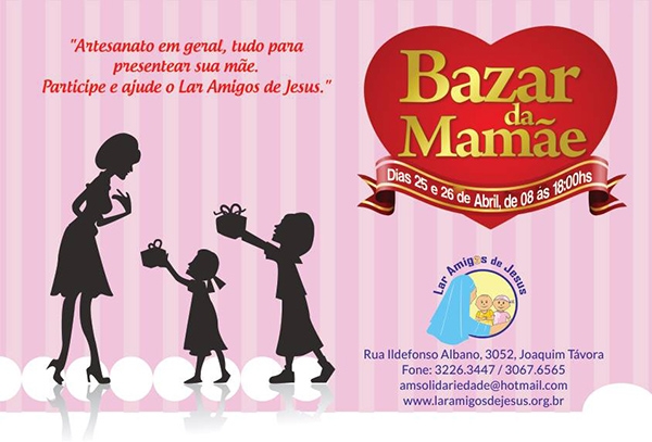 Convite para o Bazar das Mamães